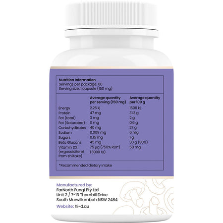 Hi-D Natural Vitamin D 3000 IU 60 Caps