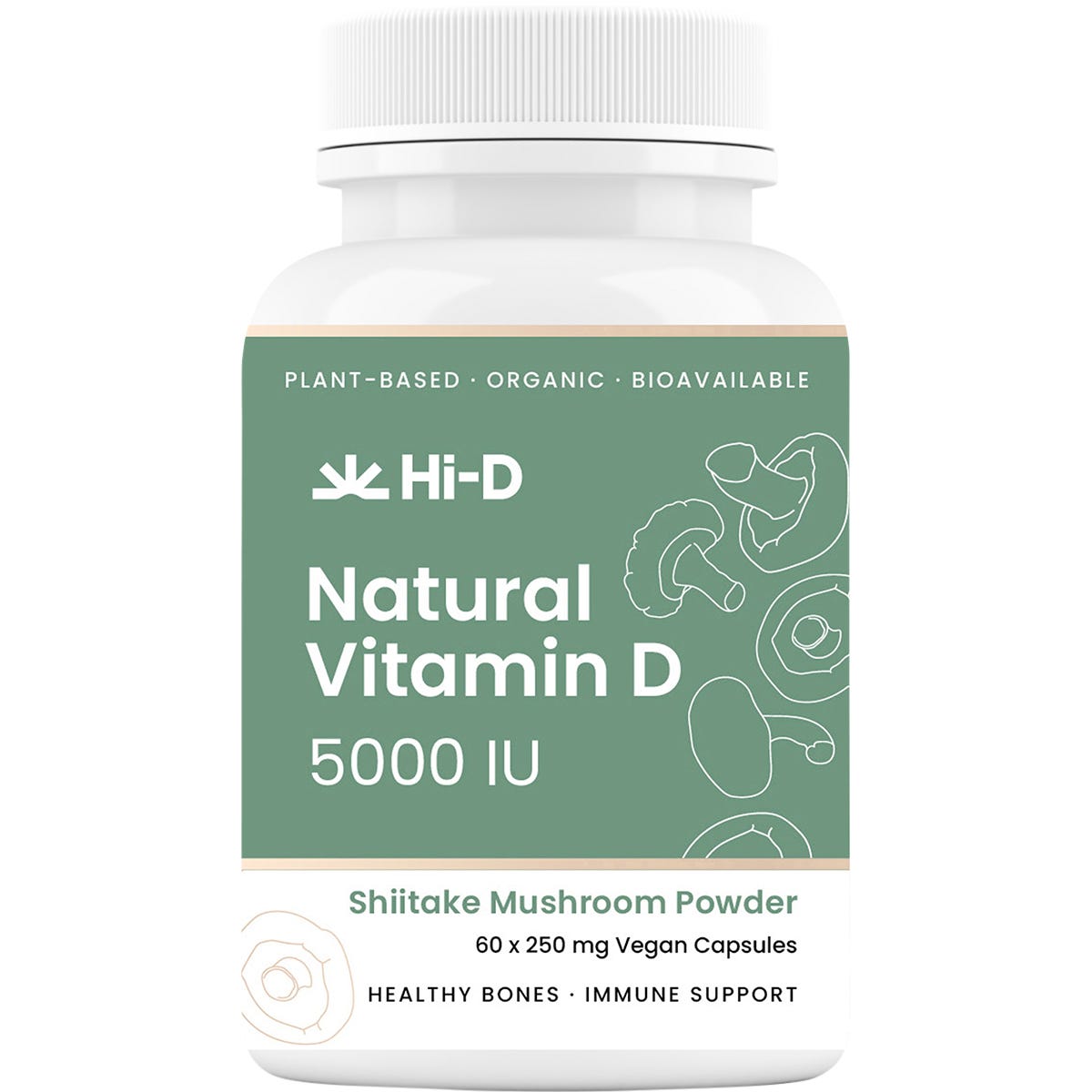Hi-D Natural Vitamin D 5000 IU 60 Caps