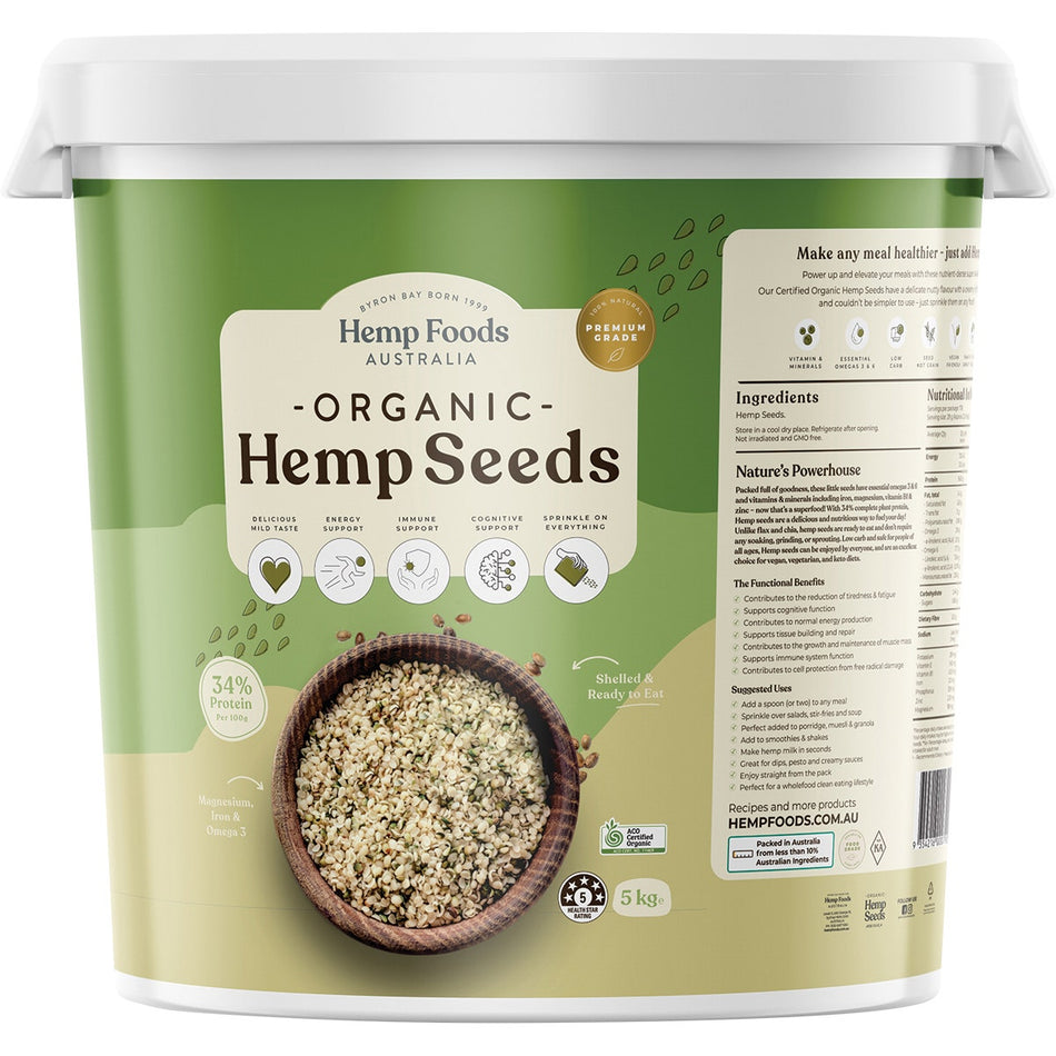 ESSENTIAL HEMP Organic Hemp Seeds Hulled 5kg