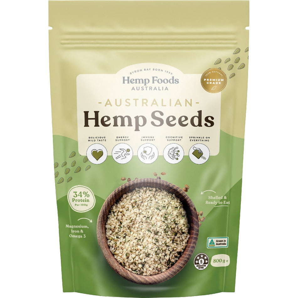 ESSENTIAL HEMP Australian Hemp Seeds Hulled 800g