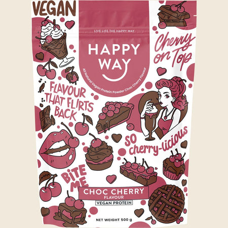 Happy Way Vegan Protein Powder Choc Cherry 500g