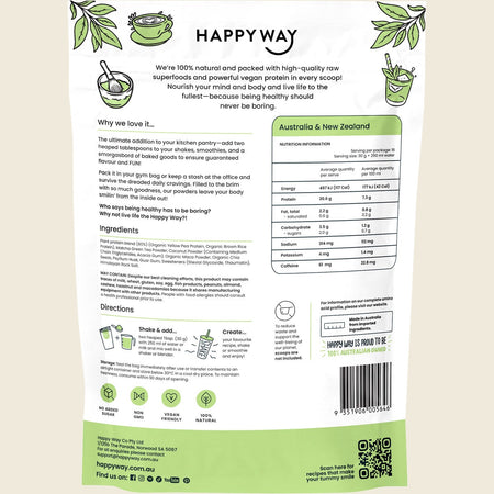 Happy Way Vegan Protein Powder Matcha Latte 500g