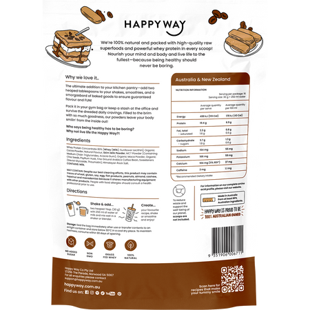 Happy Way Whey Protein Powder Tiramisu 500g