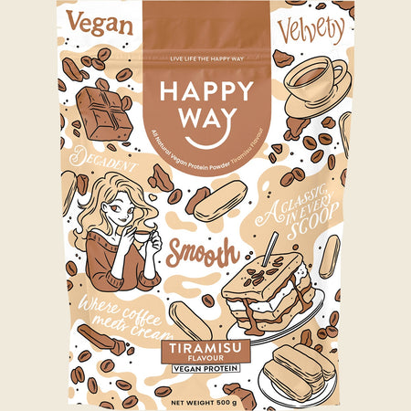 Happy Way Vegan Protein Powder Tiramisu 500g