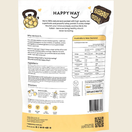 Happy Way Whey Protein Powder Choc Chip Honeycomb 500g