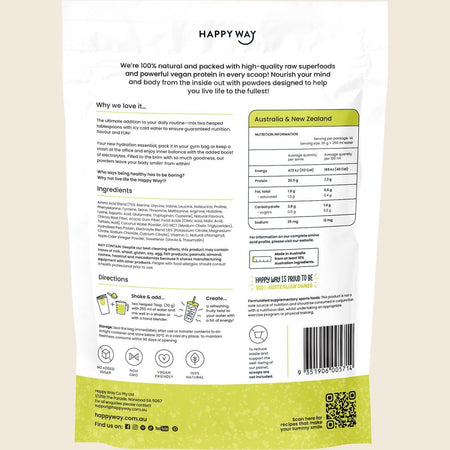 Happy Way Vegan Protein Water Sour Green Apple 420g