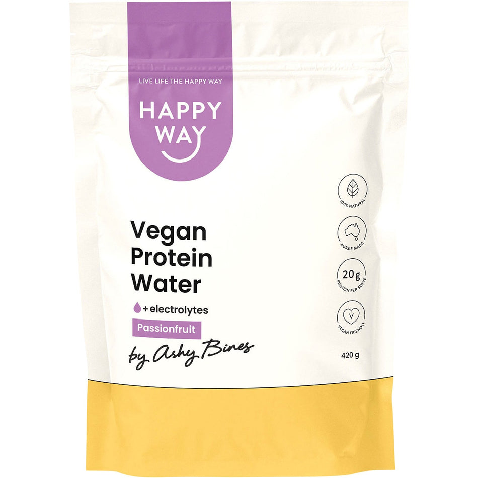 HAPPY WAY Ashy Bines Vegan Protein Water Passionfruit 420g
