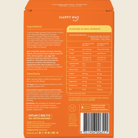 Happy Way Daily Hydration Sachets Orange 30x10g