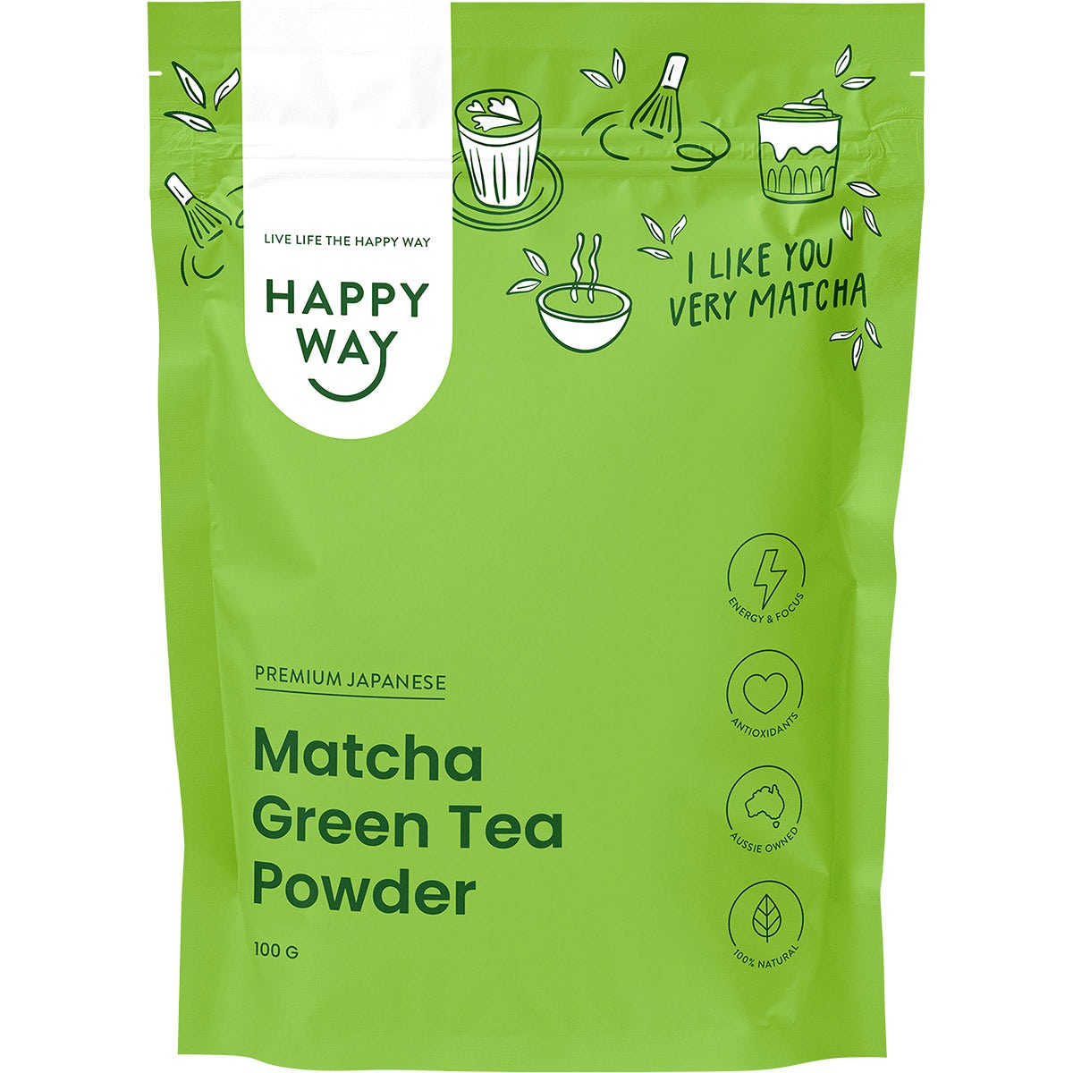 Happy Way Matcha Green Tea Powder 100g