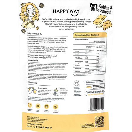Happy Way White Choc Caramel Whey Protein 500g