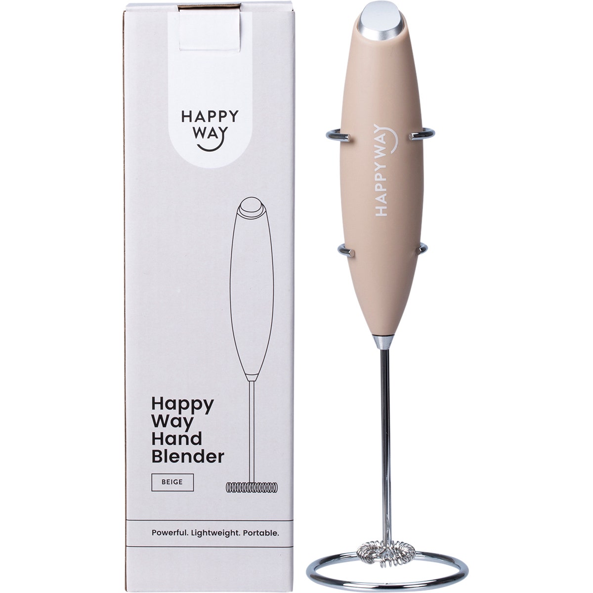 HAPPY WAY Hand Blender Beige with Stand