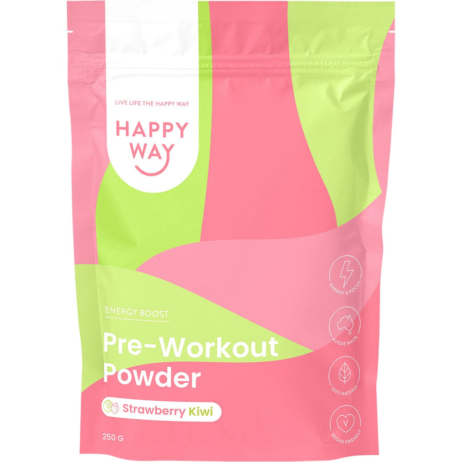 Happy Way Pre-Workout Powder Strawberry Kiwi 250g