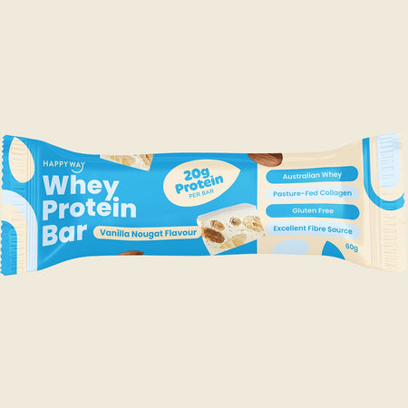 Happy Way Whey Protein Bar Vanilla Nougat 10x60g
