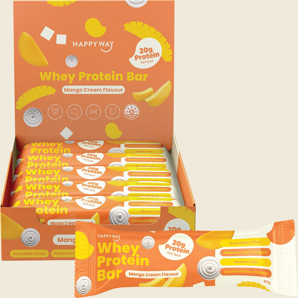 Happy Way Whey Protein Bar Mango Cream 10x60g