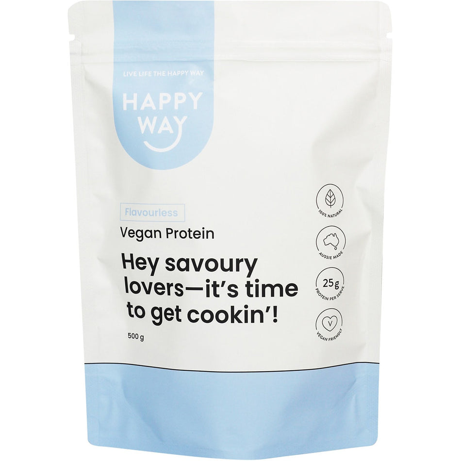 HAPPY WAY Vegan Protein Powder Flavourless 500g