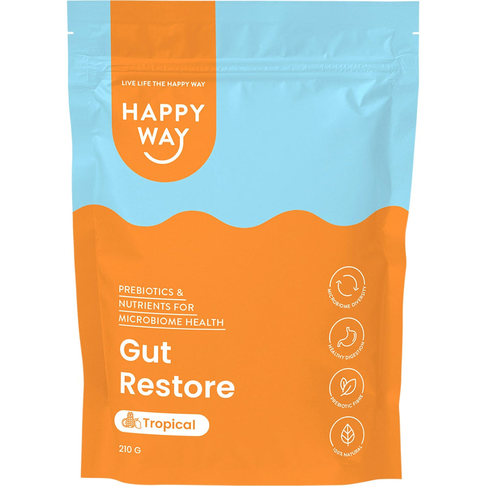 Happy Way Gut Restore Powder Tropical 210g