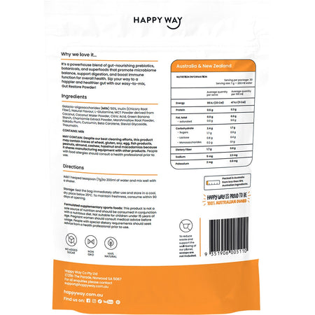 Happy Way Gut Restore Powder Tropical 210g