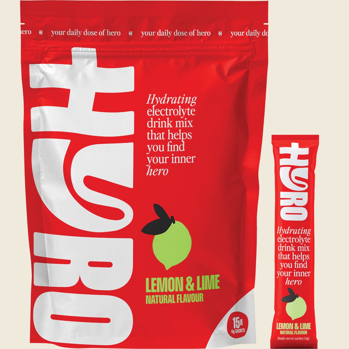 Hyro Electrolyte Sachets Lemon Lime Hasta 15x4g