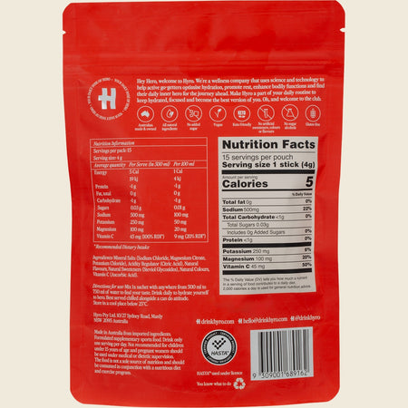 Hyro Electrolyte Sachets Orange Mango Hasta 15x4g