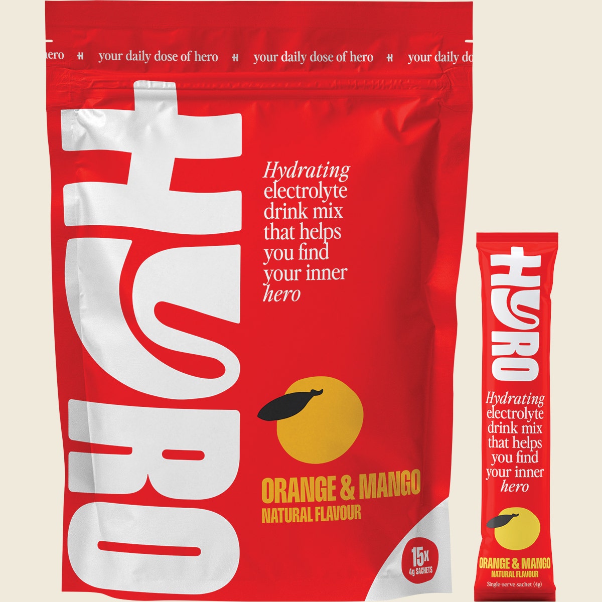 Hyro Electrolyte Sachets Orange Mango Hasta 15x4g