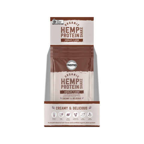 Hemp Foods Australia Organic Hemp Protein Shake Chocolate Sachet 35g (Pack of 7)