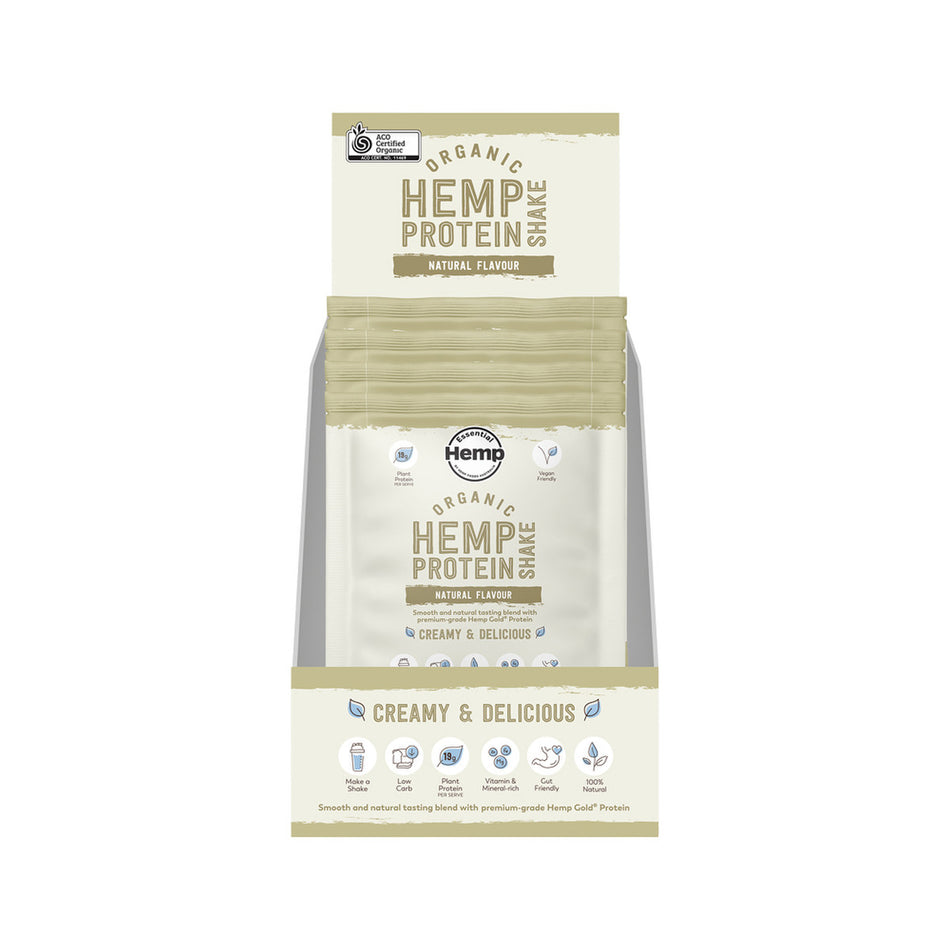 Hemp Foods Australia Organic Hemp Protein Shake Natural Sachet 35g (Pack of 7)
