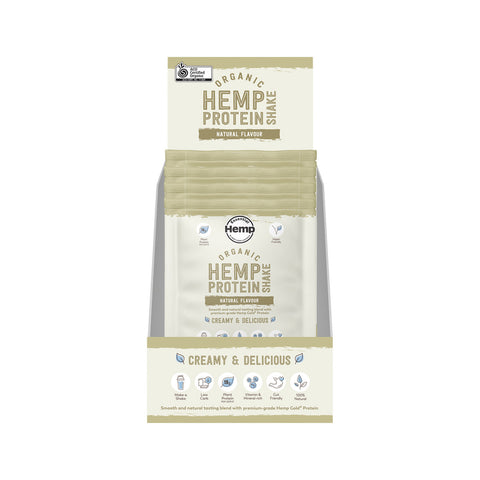 Hemp Foods Australia Organic Hemp Protein Shake Natural Sachet 35g (Pack of 7)
