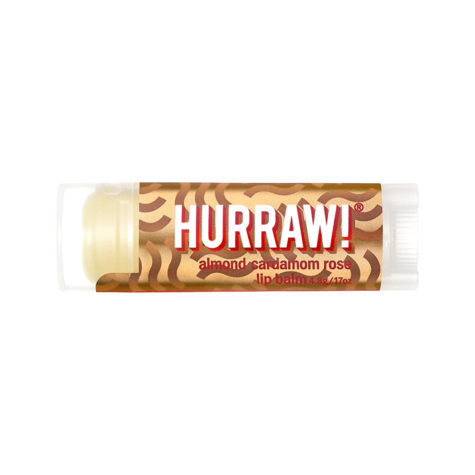 Hurraw! Organic Lip Balm Almond Cardamon Rose 4.8GM