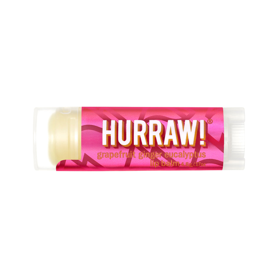Hurraw! Organic Lip Balm Grapefruit Ginger Eucalyptus 4.8GM