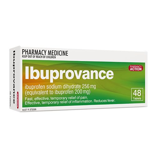 Pharmacy Action Ibuprovance 256G 48 TABS
