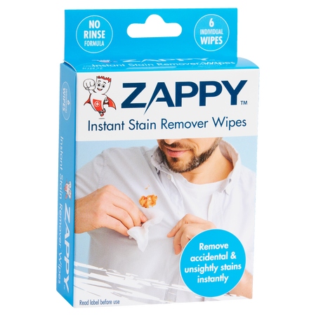 Zappy Instant Stain Remover Wipes 6 Pack