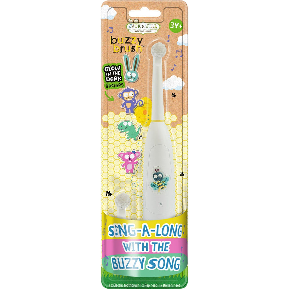 JACK N' JILL Electric Musical Toothbrush Buzzy Brush - 3 Years + 1