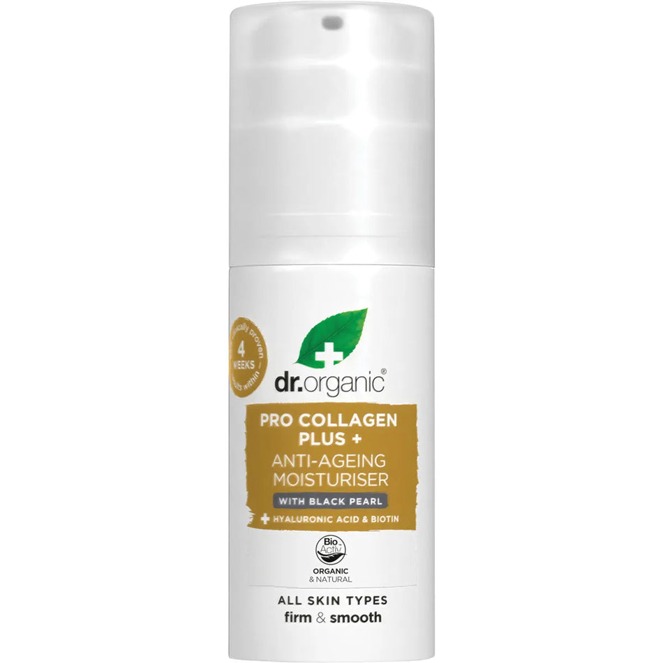 DR ORGANIC Pro Collagen Plus+ Anti Aging Moisturiser With Black Pearl 50ml