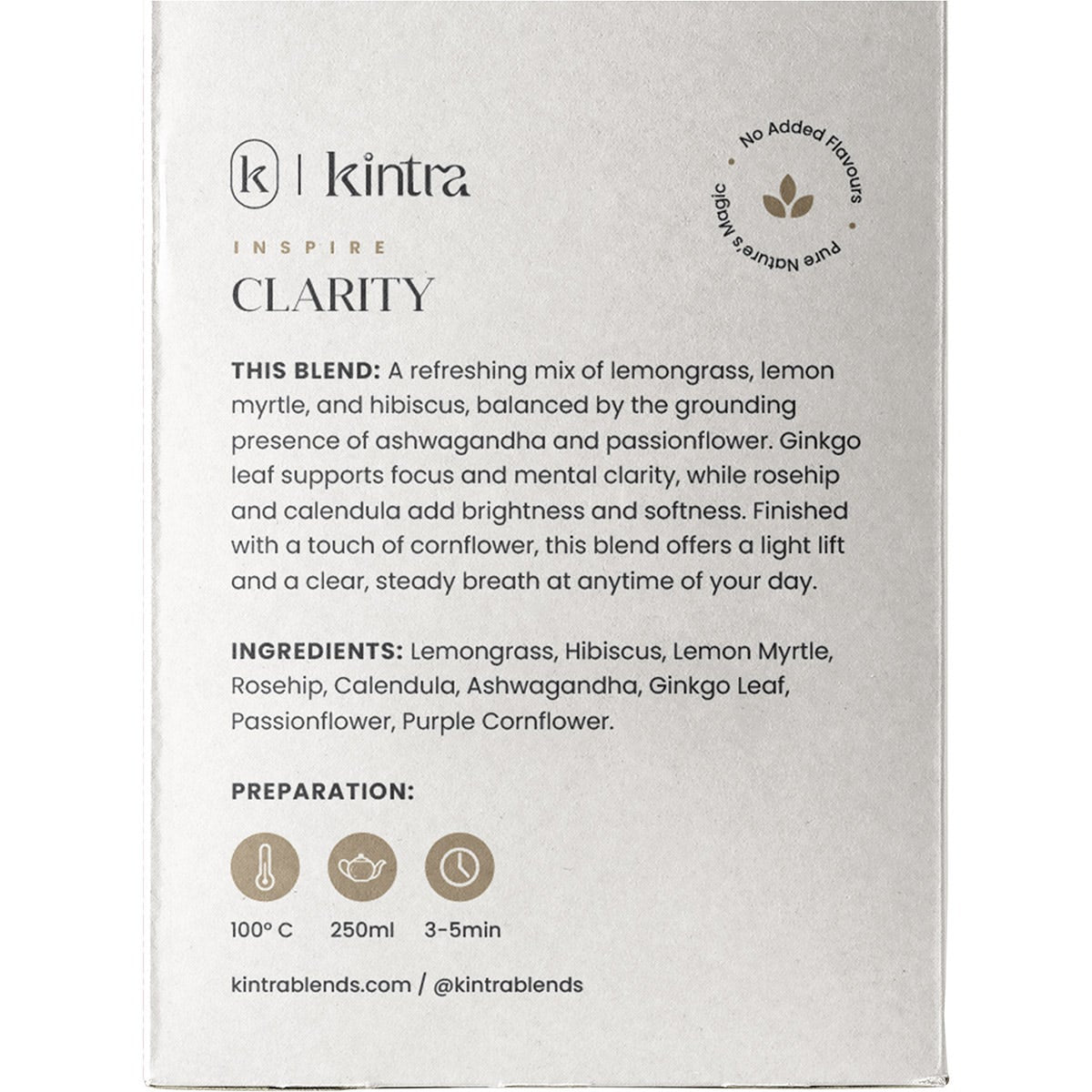 Kintra Foods Herbal Tea Bags Clarity 25pk