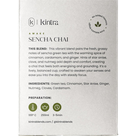 Kintra Foods Herbal Tea Bags Sencha Chai 28pk