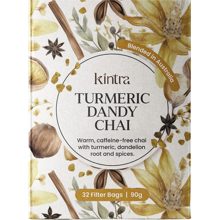 Kintra Foods Herbal Tea Bags Turmeric Dandy Chai 32pk
