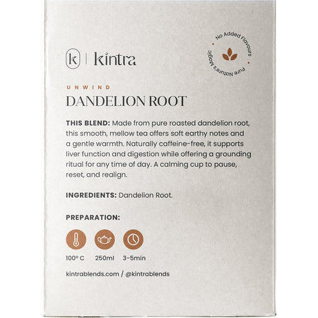 Kintra Foods Herbal Tea Bags Dandelion Root 25pk