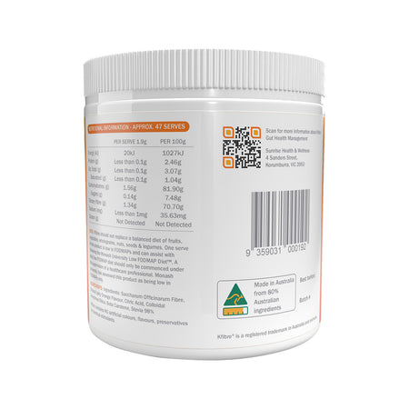 Kfibre Essential Gut Health Fibre Natural Orange Tub 80g