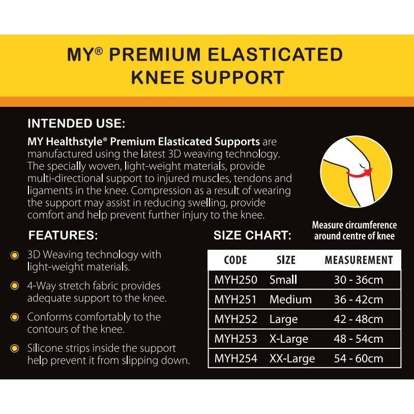 MY Premium Elasticated Knee Support XL