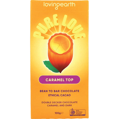 Loving Earth Caramel Top Double Decker Chocolate 100g