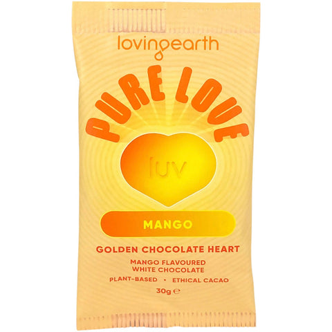 Loving Earth Mango White Chocolate Heart 30g