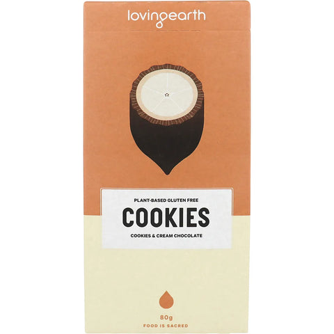 Loving Earth Cookies & Cream White Chocolate 80g
