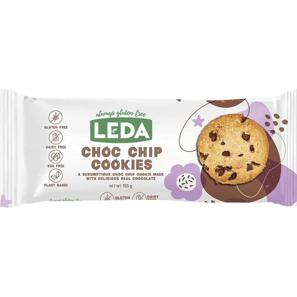 Leda Choc Chip Cookie 155g (Pack of 8)