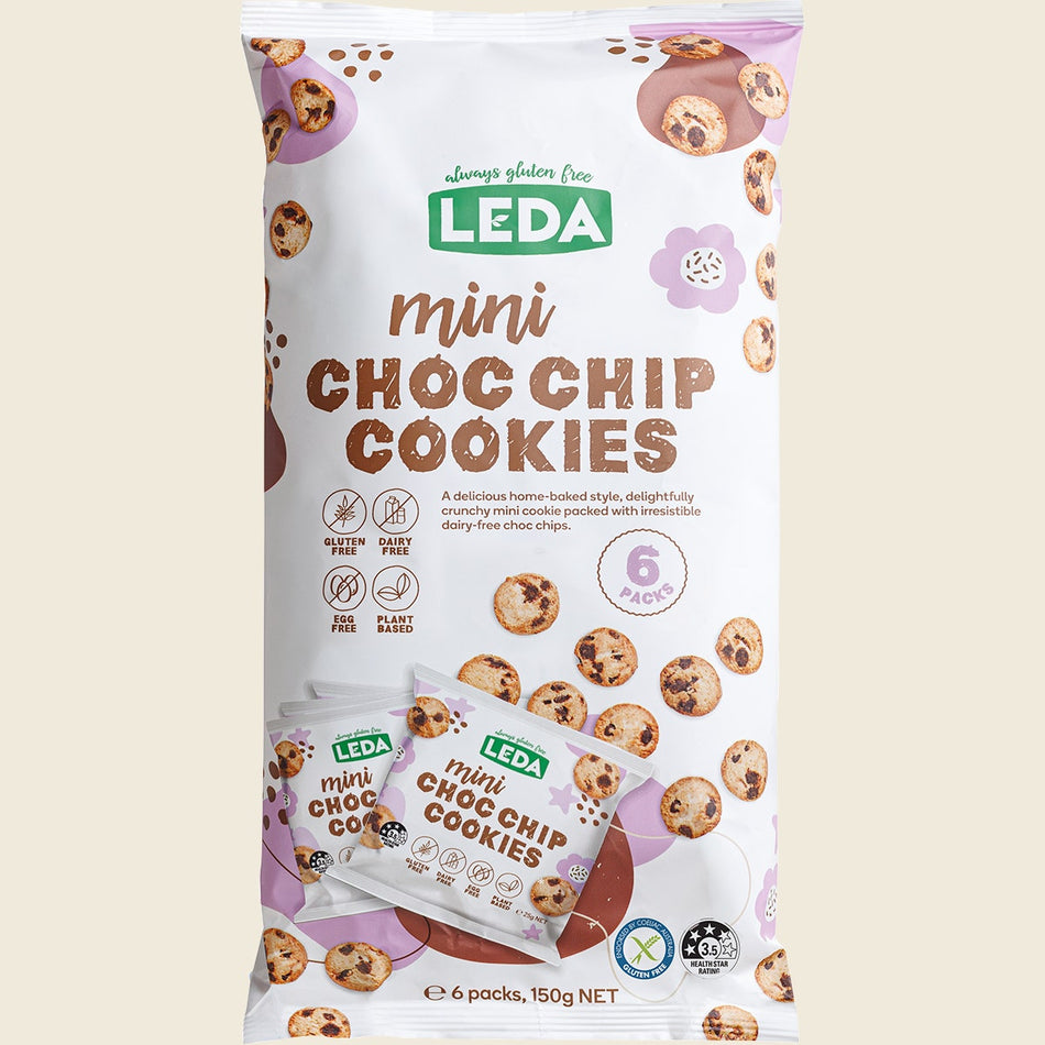 Leda Mini Choc Chip Cookies 6 Pack 6x150g