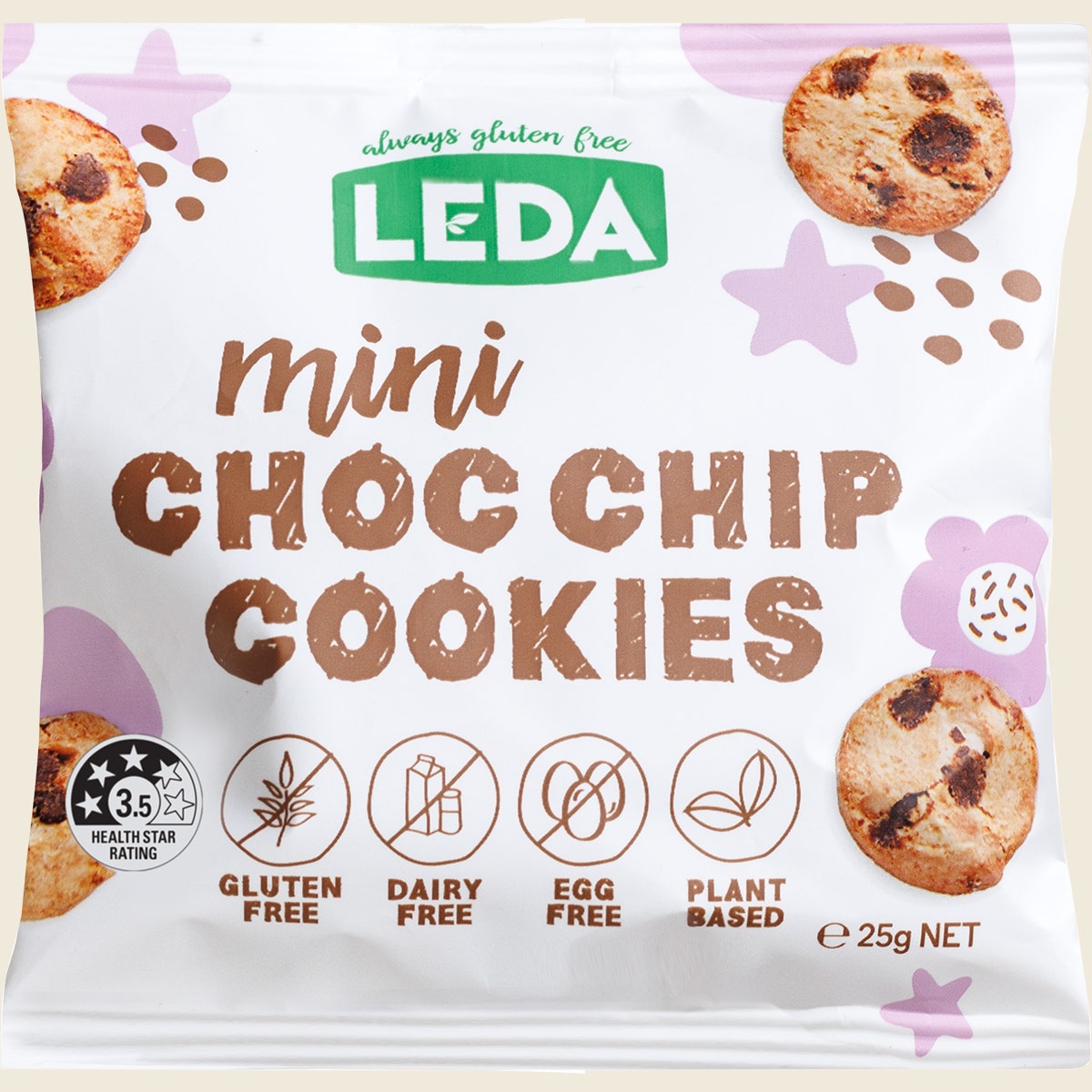 Leda Mini Choc Chip Cookies 6 Pack 6x150g