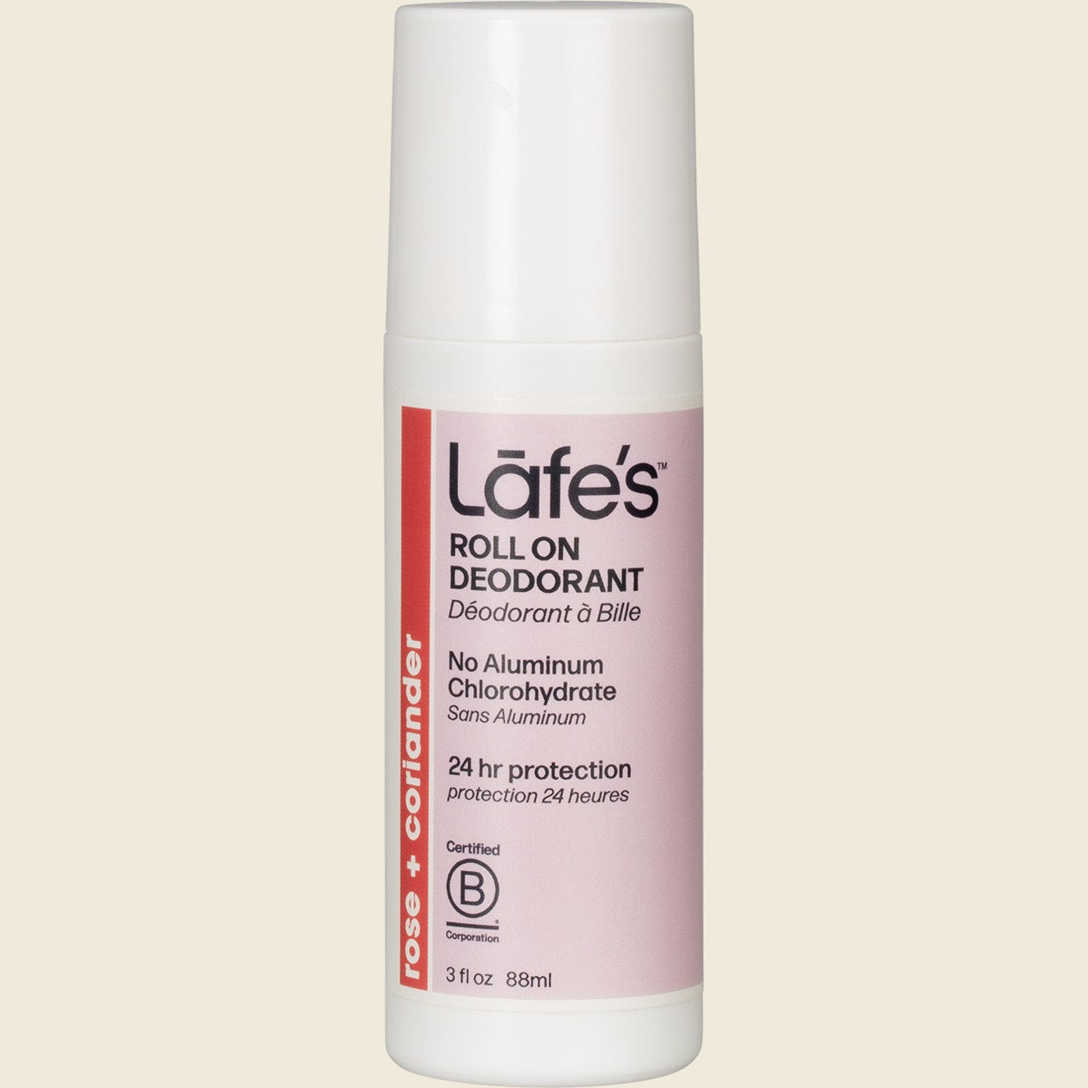 Lafe's Roll On Deodorant Rose + Coriander 88ml