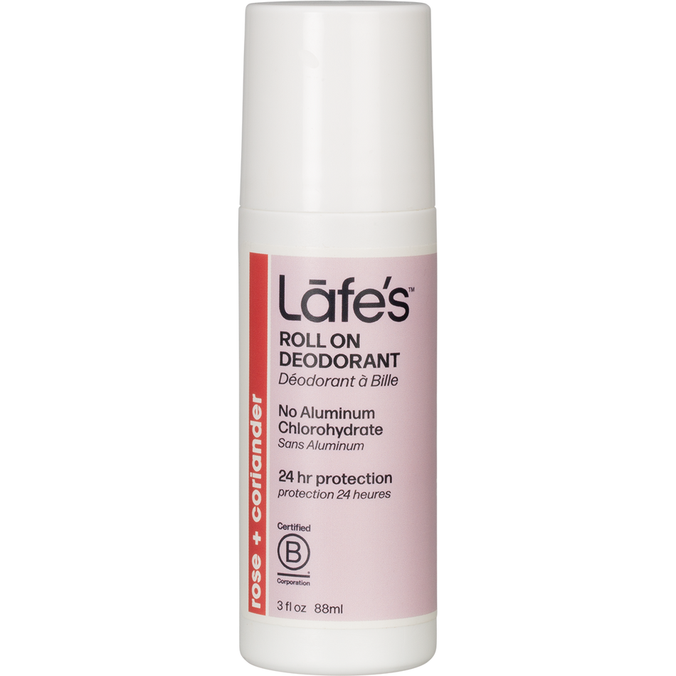 Lafe's Roll On Deodorant Rose + Coriander 88ml