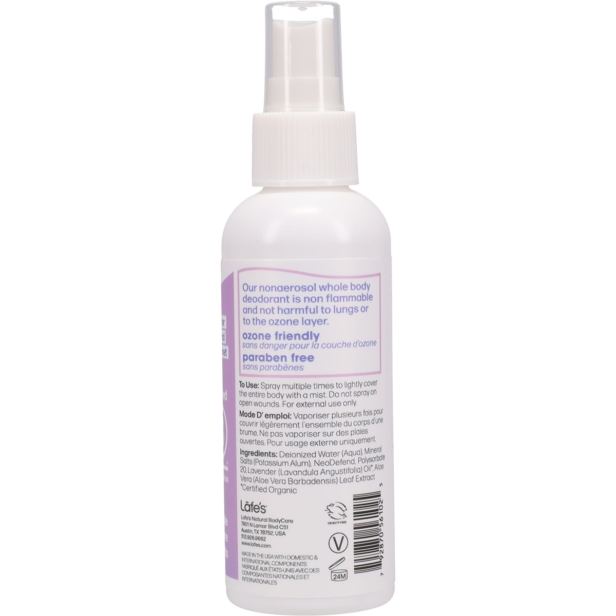 Lafe's Whole Body Deodorant Pure Lavender 118ml