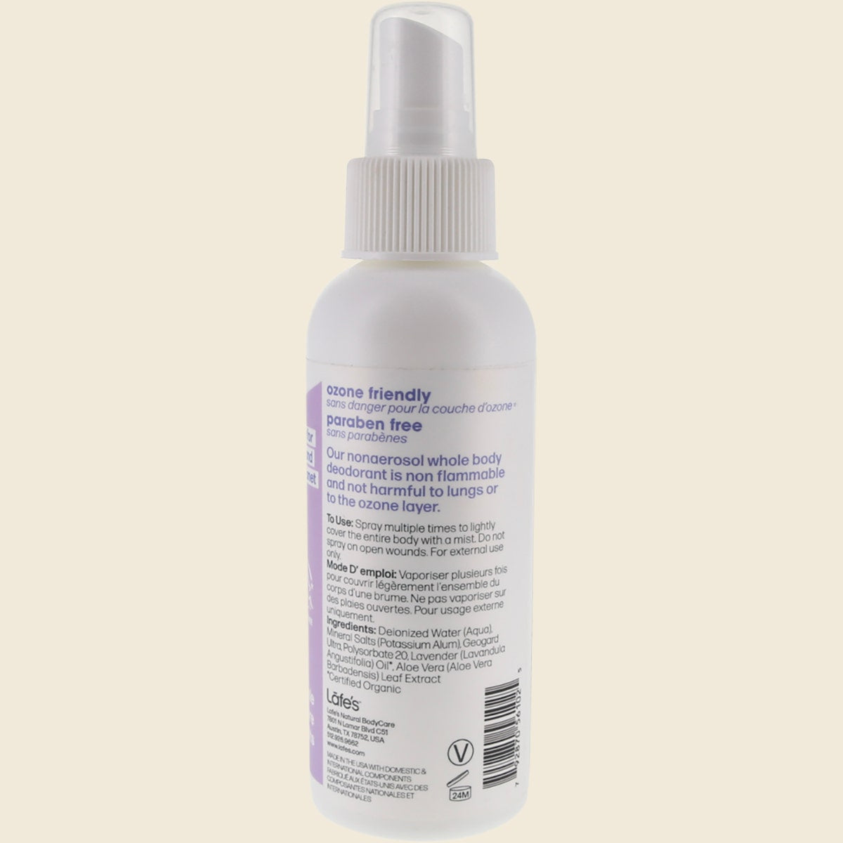 Lafe's Whole Body Deodorant Pure Lavender 118ml