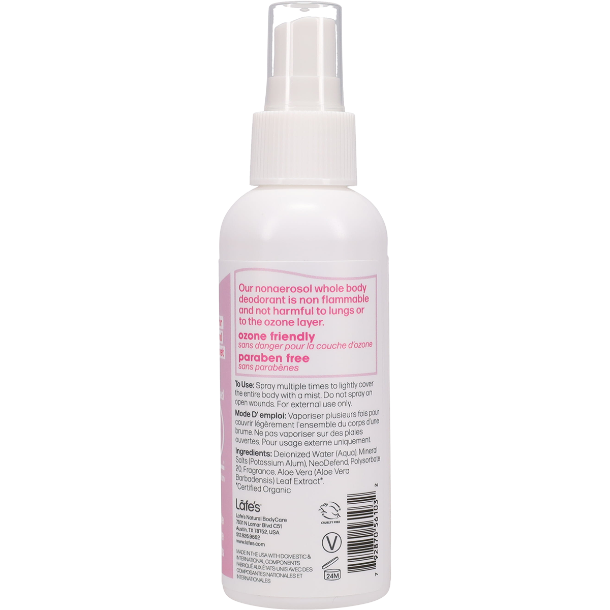 Lafe's Whole Body Deodorant Rose + Peony 118ml